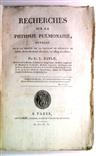 BAYLE, GASPARD-LAURENT. Recherches sur la Phthisie Pulmonaire.  1810